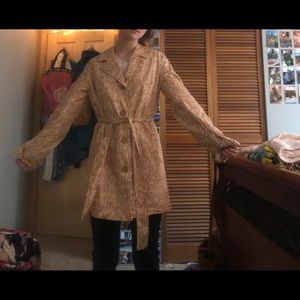 Liz Claiborne tiger print trench coat